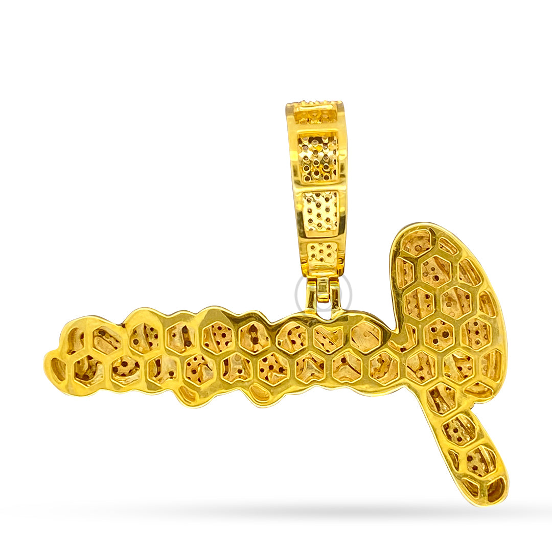 10K Yellow Gold Diamond Custom Pendant with Personalized Name