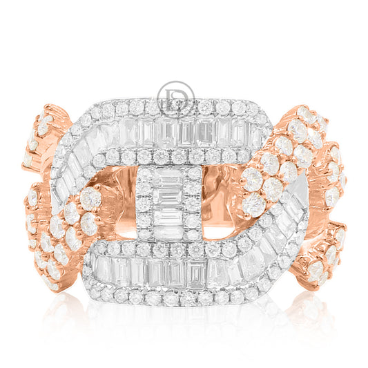 10K Yellow/White Men's Ring with 3.10CT Diamonds