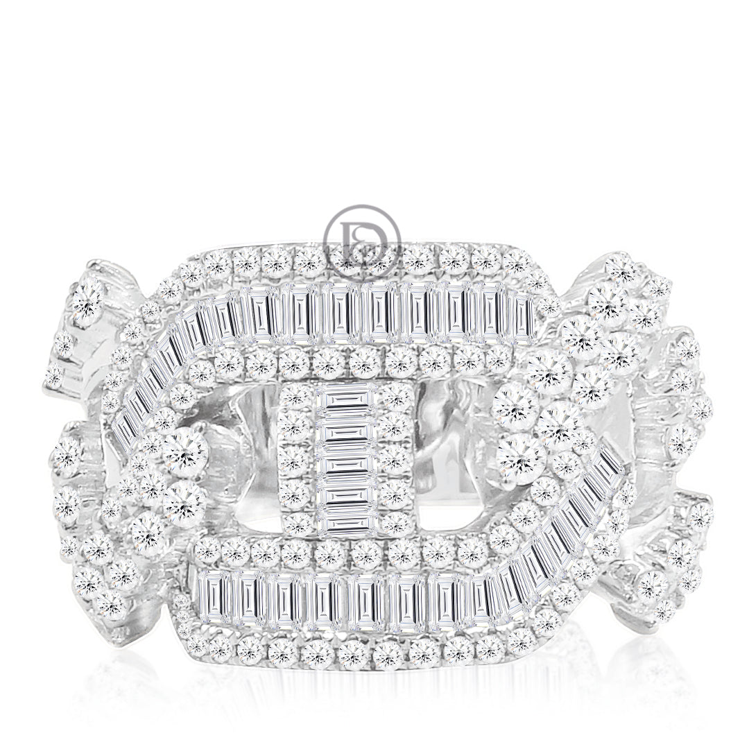 10K Yellow/White Men's Ring with 3.10CT Diamonds