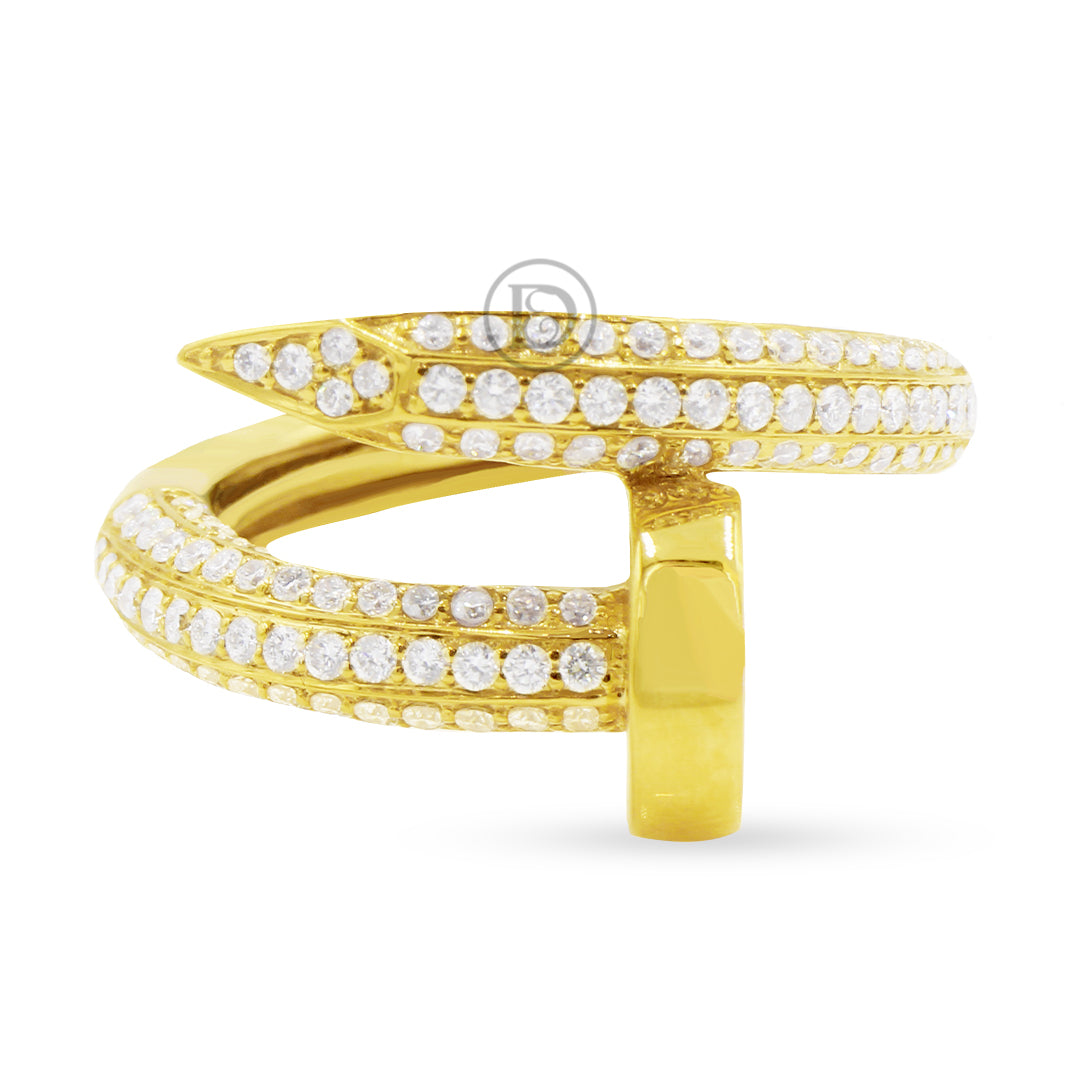 14k Yellow Gold Men's Ring with 1.30CT Diamonds