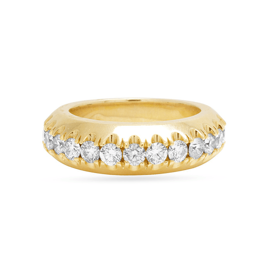 10K Yellow Gold Men's Ring With 1.41CT Diamonds