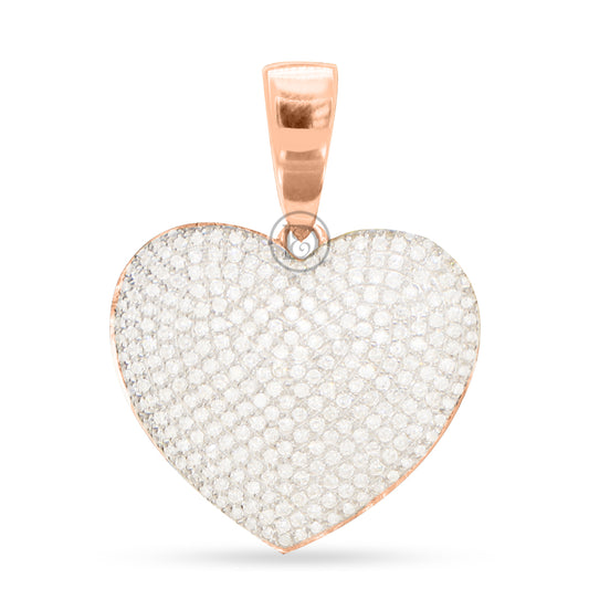 10K Yellow Gold Heart Pendant With 0.85CT Diamonds