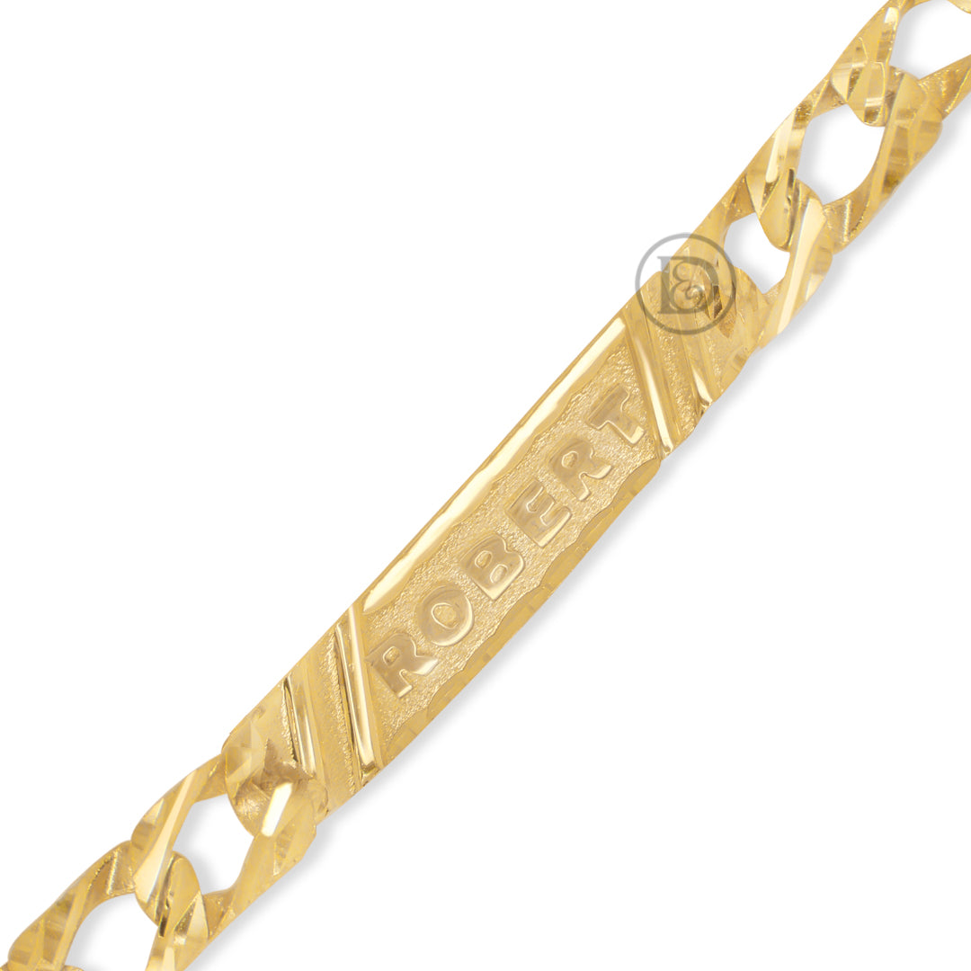 10K Yellow Gold Custom Name/Id Bracelet
