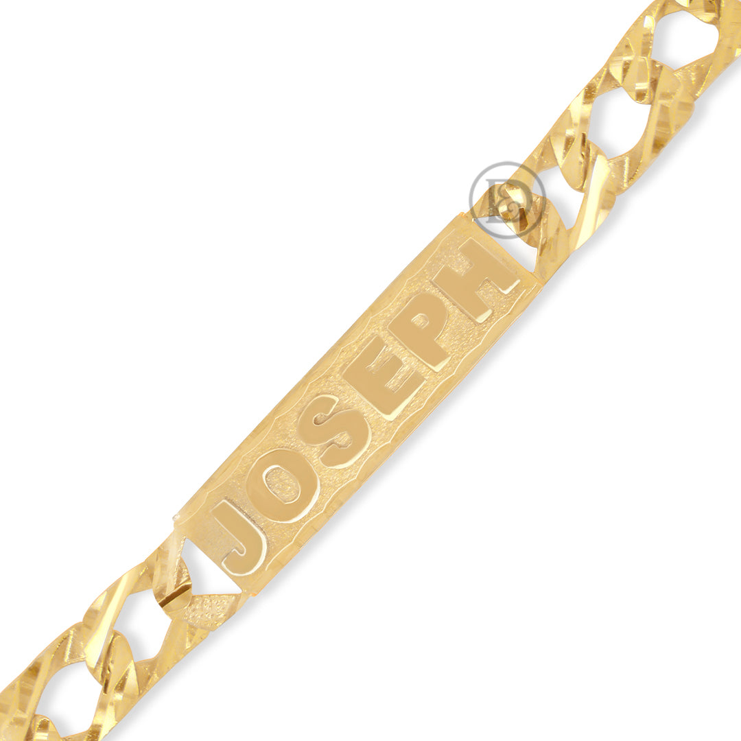 10K Yellow Gold Custom Name/Id Bracelet