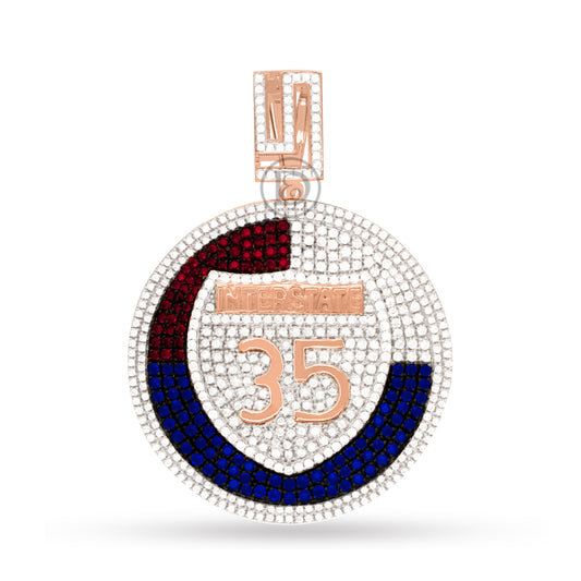 10K Yellow Gold Custom Pendant With 3.16CT Diamonds