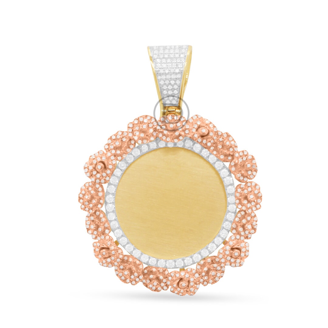 Rose Gold Diamond Memory 10k Gold Memory Pendant 10k Yellow Gold