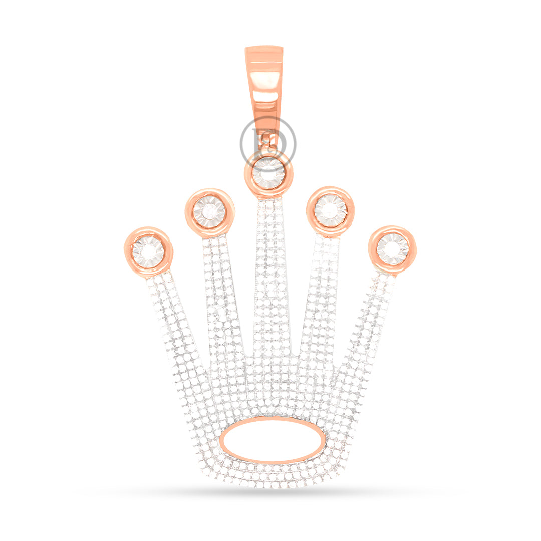 10k yellow gold custom pendant with 0.95ct diamonds