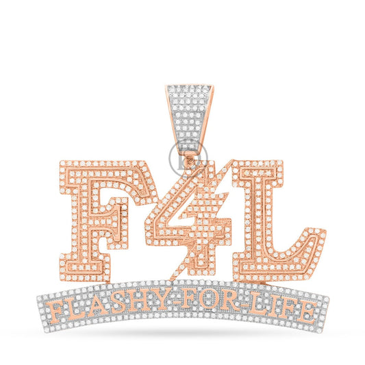 10K Yellow gold custom pendant with 1.25ct diamonds