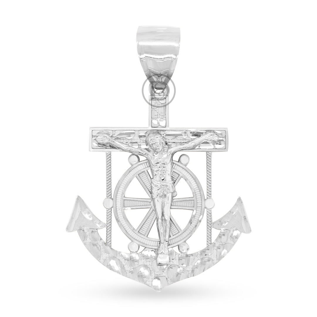 10k yellow gold anchor pendant