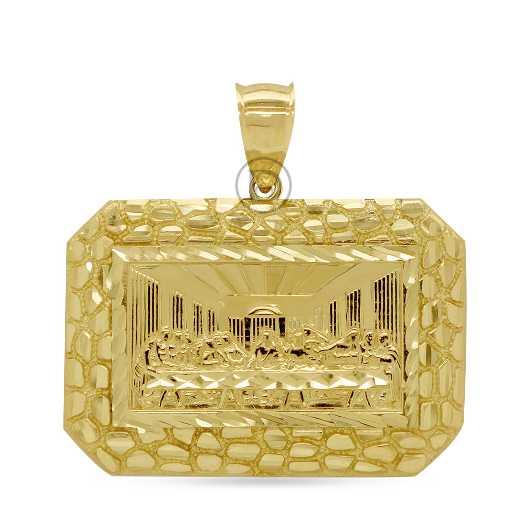 10k gold last supper pendant - Main Image