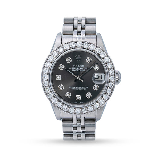 PRE OWNED ROLEX JUBIEE BAND CUSTOMED 6.00 DIAMONDS