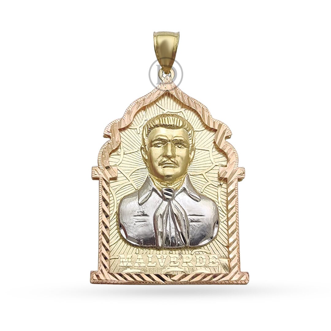 14K Yellow Gold Malverde Pendant