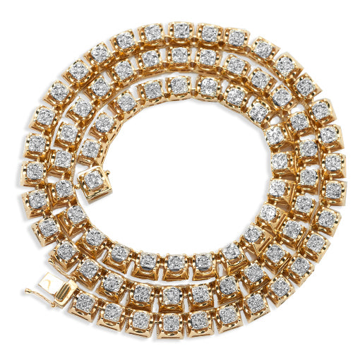 10KY 10.25CTW DIAMOND SQUARE CLUSTER W/SQUARE SETT