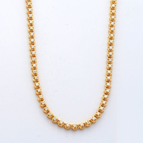 10KY 3.40CTW DIAMOND BUTTERCUP TENNIS NECKLACE
