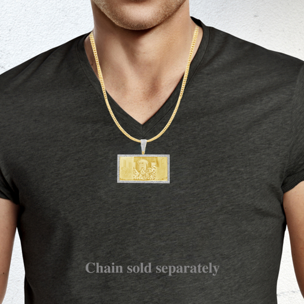 Diamond Pendant .66 CTW Round Cut 10K Yellow Gold