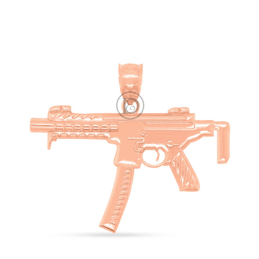 10k gold gun pendant