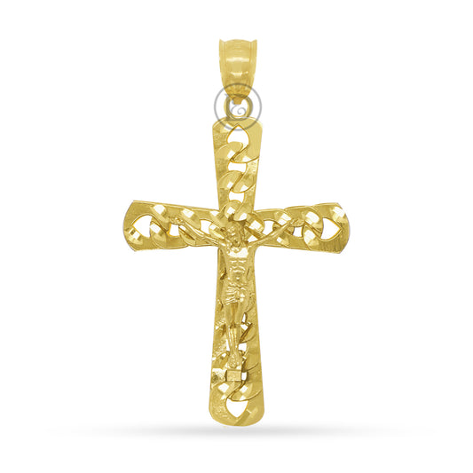 10k yellow gold cross pendant