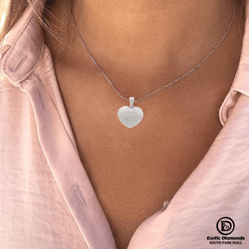 14K Yellow Gold Heart Pendant With 2.83CT Diamonds