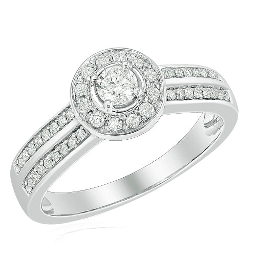 14KW 0.50CTW DIAMOND FANCY RING