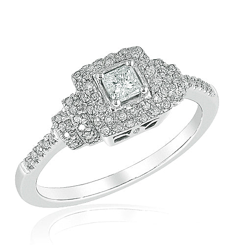 14KW 0.50CTW DIAMOND FANCY RING