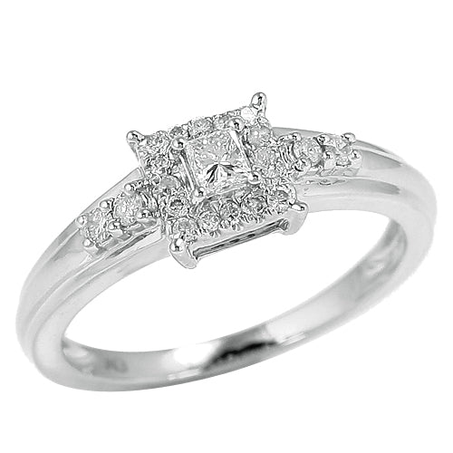 10KW 0.28CTW DIAMOND PROMISE RING