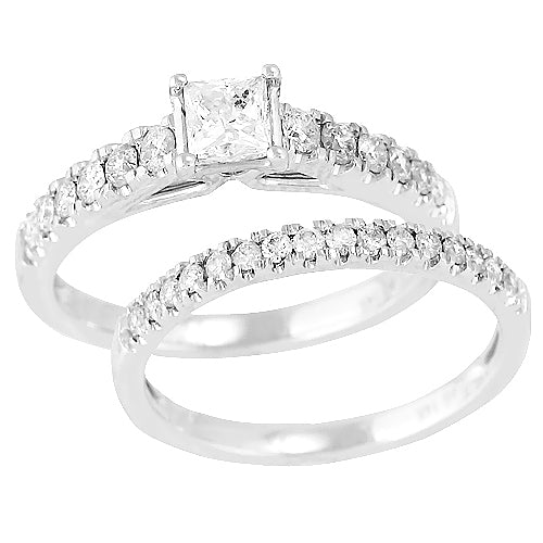 14KW 1.00CTW DIAMOND BRIDAL SET