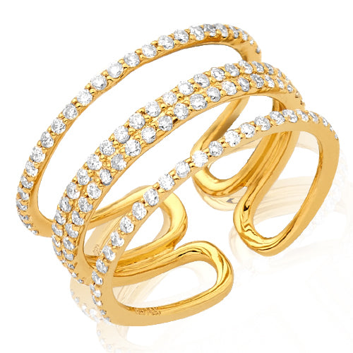 14KY 0.75CTW DIAMOND DESIGNER RING