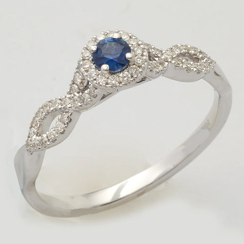 14KW 0.25CTW DIAMOND BRAIDED RING W/