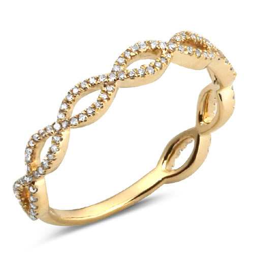 14KY 0.25CTW STACKABLE DIAMOND BAND