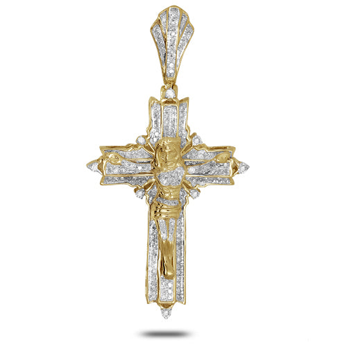 10KY 0.50CTW DIAMOND CROSS WITH JESUS