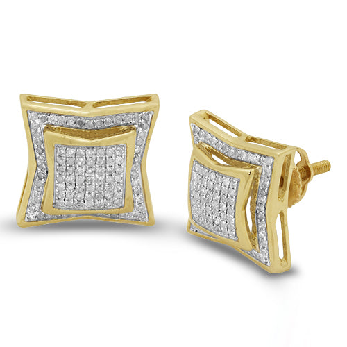 10KY 0.50CTW DIAMOND DOME KITE EARRINGS