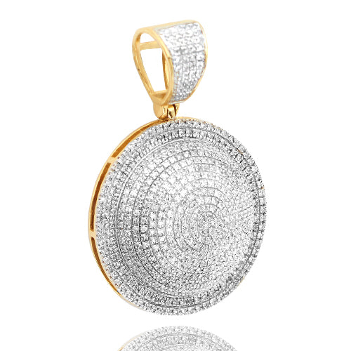 10KY 1.20CTW DIAMOND 3-D DOME MEDALLION
