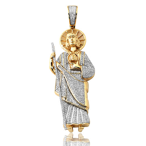 10KY 0.90CTW DIAMOND ST. JUDE PENDANT