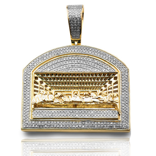 10KY 1.15CTW DIAMOND 'LAST SUPPER' PENDANT