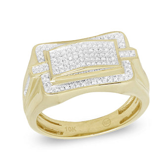 10KY 0.30CTW DIAMOND MENS RING