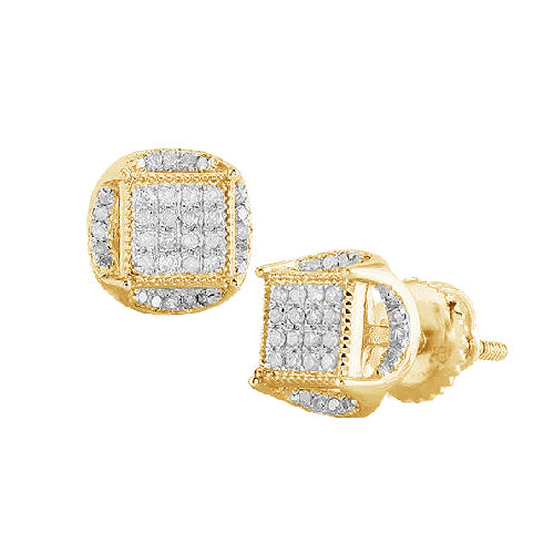 10KY 0.25CTW DIAMOND DISC EARRINGS