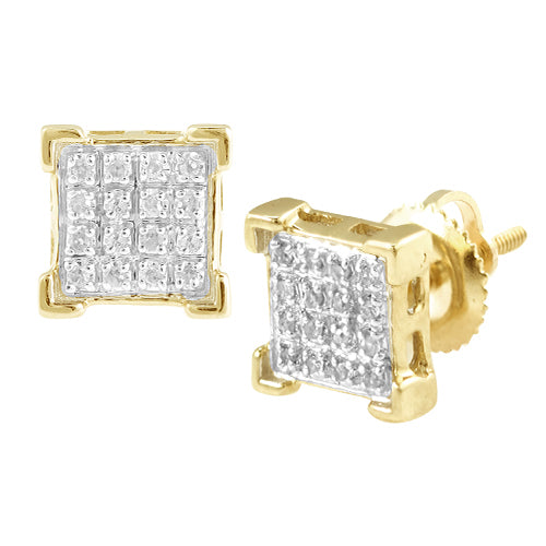 10KY 0.10CTW DIAMOND V-PRONG EARRINGS