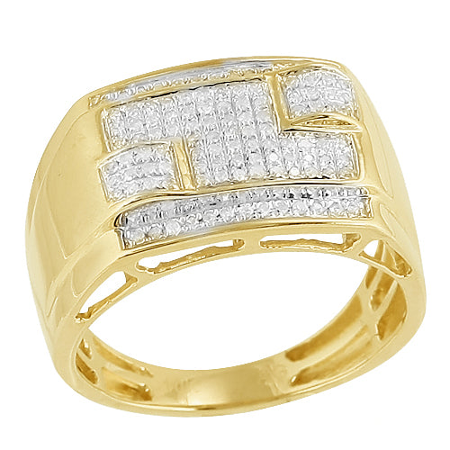 10KY 0.45CTW DIAMOND MENS RING
