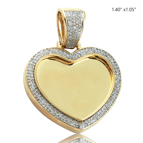 10KY 0.50CTW DIAMOND MICROPAVE HEART SHAPED MEMORY PENDANT