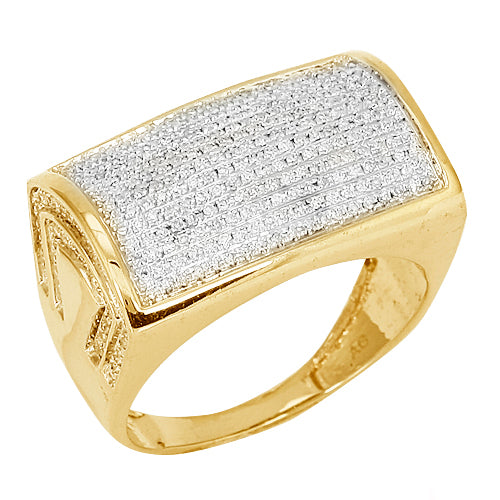 10KY 0.85CTW DIAMOND MENS RING