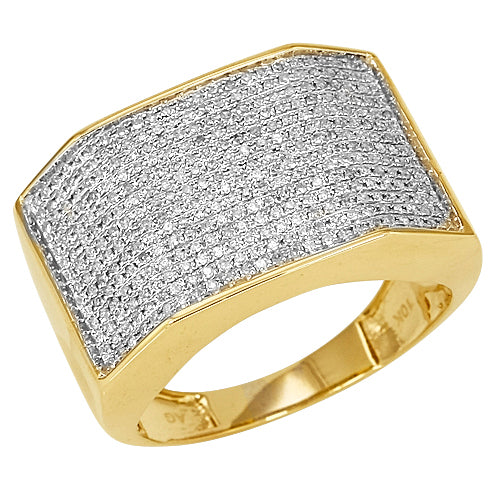 10KY 1.00CTW DIAMOND MENS RING