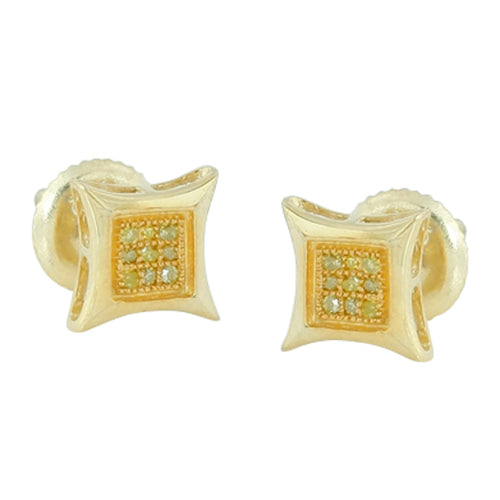 10KY 0.05CTW YELLOW DIA KITE SHAPE ER