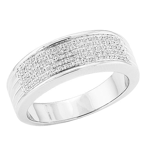 Sterling Silver 0.25CTW DIAMOND MEN'S RING