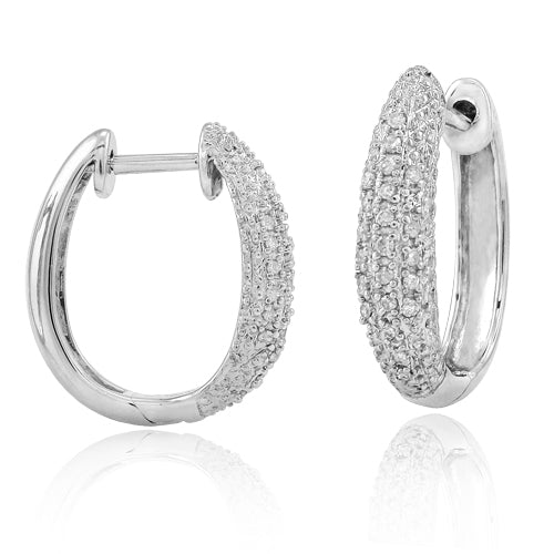 Sterling Silver 0.25CTW DIAMOND FANCY EARRINGS