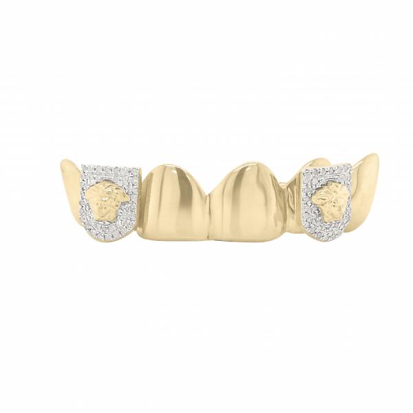 6 Piece 10K Gold Grill with .48ct Diamond Fangs