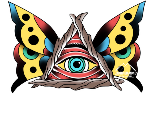 Custom made logo pendant for customer Full Diamonds Butterfly with Tattoo Gun