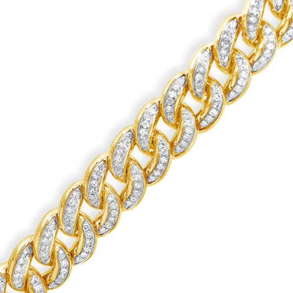 10k Yellow Gold Miami Cuban 5.84ct Diamond 22" Chain