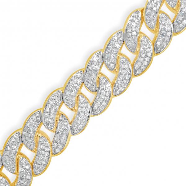 10k Yellow Gold Miami Cuban 10.56ct Diamond 24" Chain