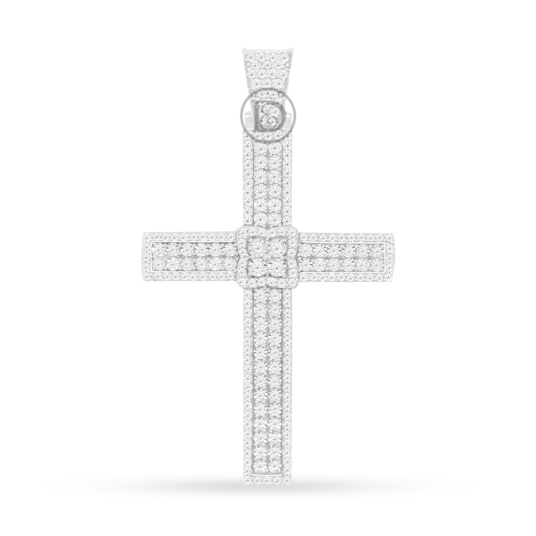 10k yellow gold cross pendant with 1.65ct diamonds