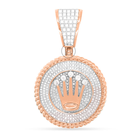 10k yellow gold custom pendant with 1.15 ct diamonds